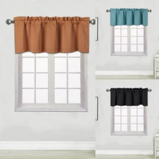 1PC THERMAL INSULATED VALANCE CURTAIN LIVING ROOM BEDROOM HOME DECOR 54X18" TVLO