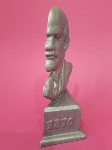 Soviet bust Vladimir Lenin. Original USSR 1970 . Silumin. Communism agitation - Picture 5 of 12