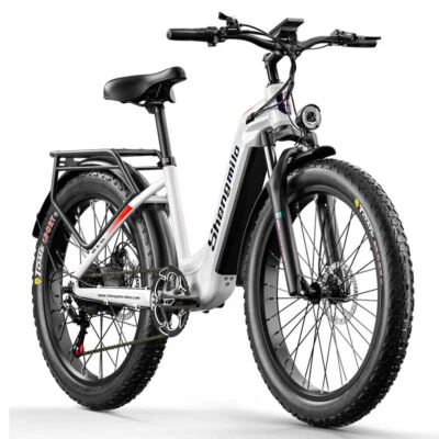 SHENGMILO Elektrofahrrad 48V E Mountainbike 26 Zoll City Ebike Pedelec Fatbike Ölbremse