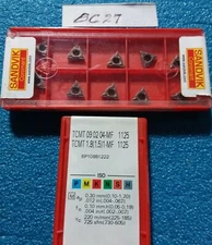 SANDVIK  TCMT 09 02 04-MF  TCMT 1.8(1.5)1-MF   1125  CARBIDE  INSERT, 10 PCS