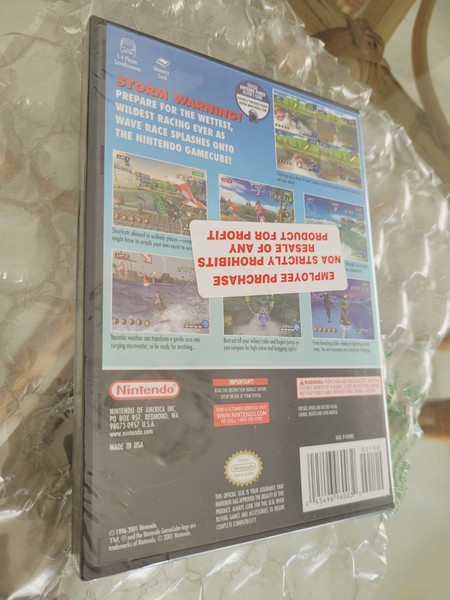 Waverace Wave Race Blue Storm Gamecube NTSC USA Sealed Nintendo Employee Sticker