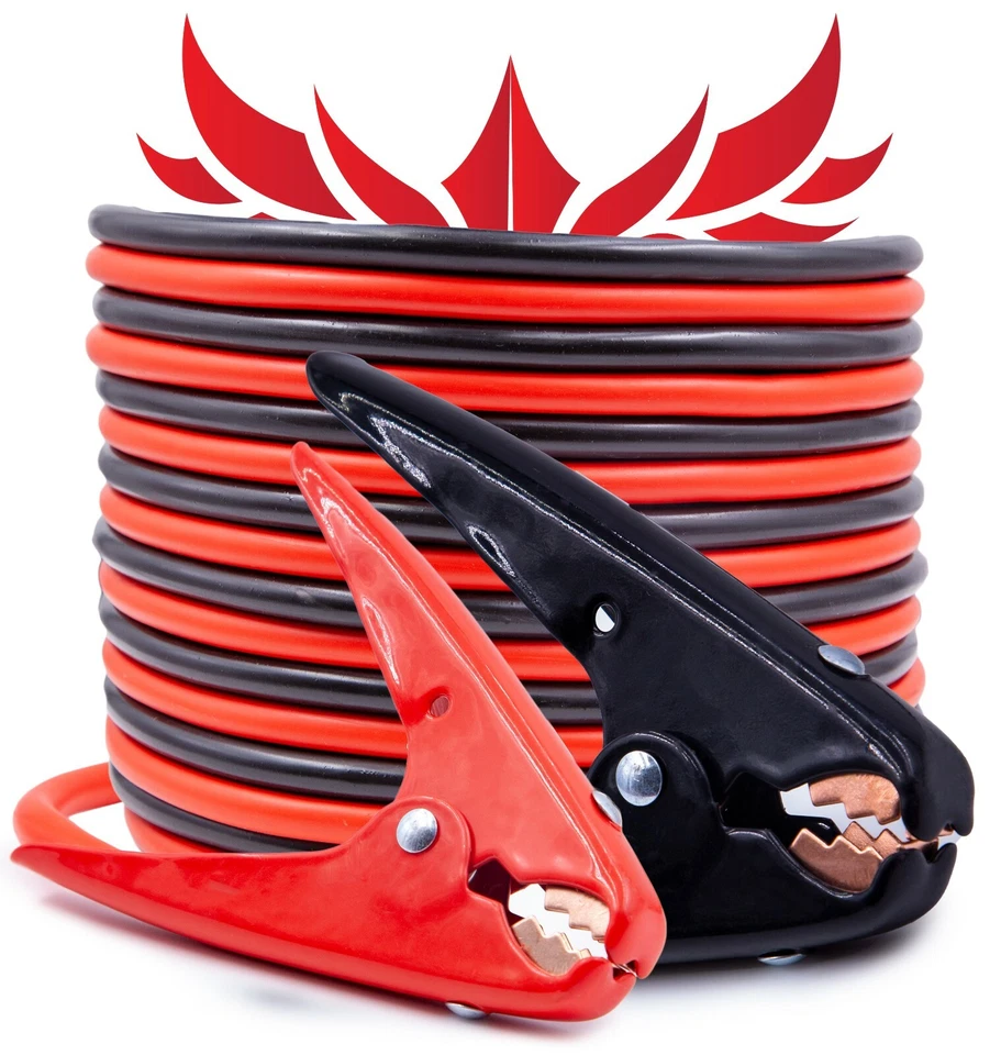 Heavy Duty 0 Gauge 20 Ft Battery Booster Cable Emergency Power Jumper 800 Amp - Image 2 of 4