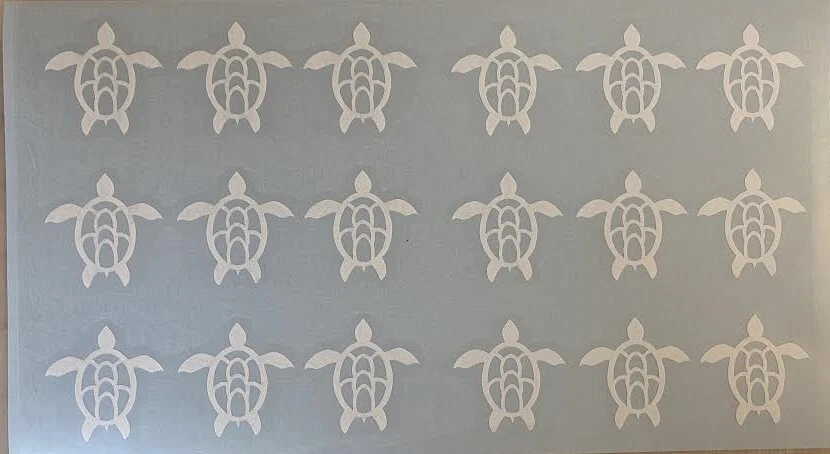 18 Mini Tortugas Marinas Exterior o Interior Vinilo Calcomanía Ventana Coche Laptop Tableta Paredes Foto 2 de 4