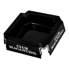 Club Macanudo Square Cigar Ashtray - Black