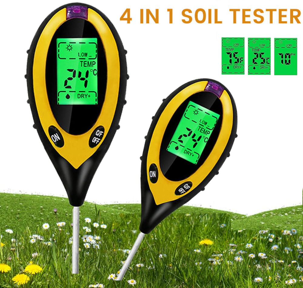 Heemol 5-in-1 Bodentester: Perfekt Für Garten & Zimmerpflanzen - Misst PH, Feuchtigkeit, Temperatur & Mehr!