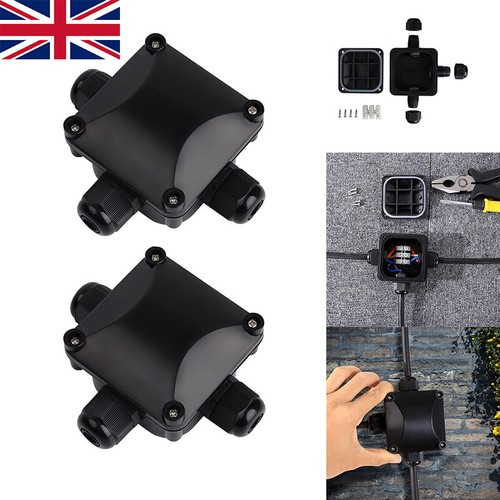 2X Waterproof Junction Box Case For Electrical Cable Wire Connector