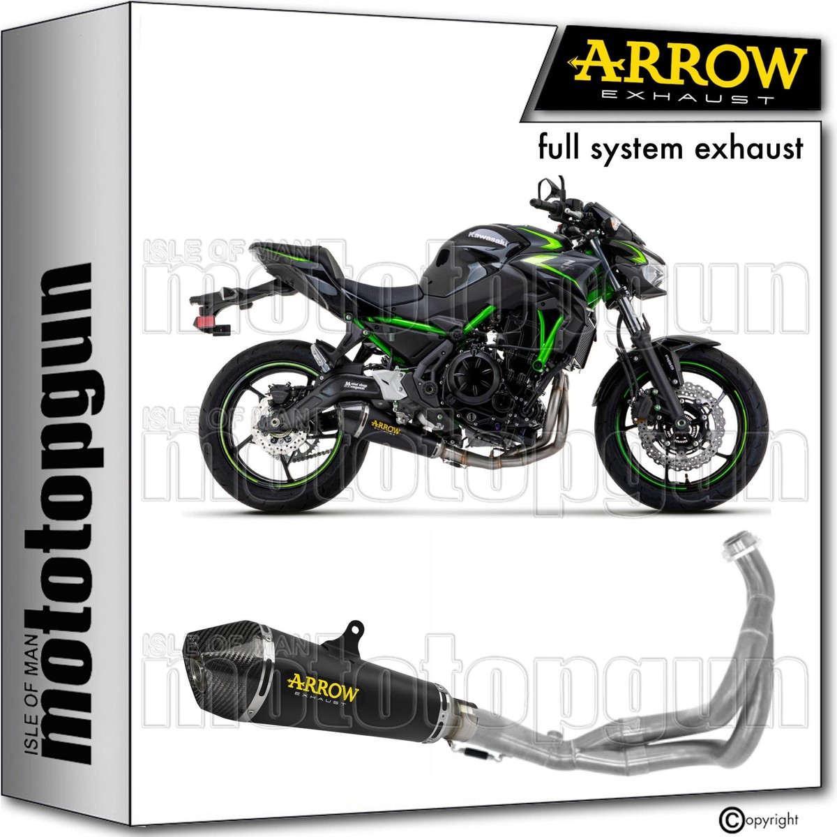 71937XKNW - Exhaust Arrow X-Kone Nichrom Dark Kawasaki Ninja / Z