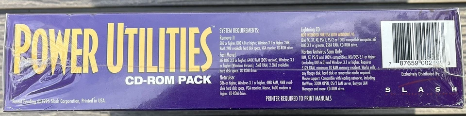 Power Utilities CD-ROM Pack, W 3.1 + / DOS 3.1 / 4.0 +, Slash, 1995, New, Sealed - Image 3 of 3