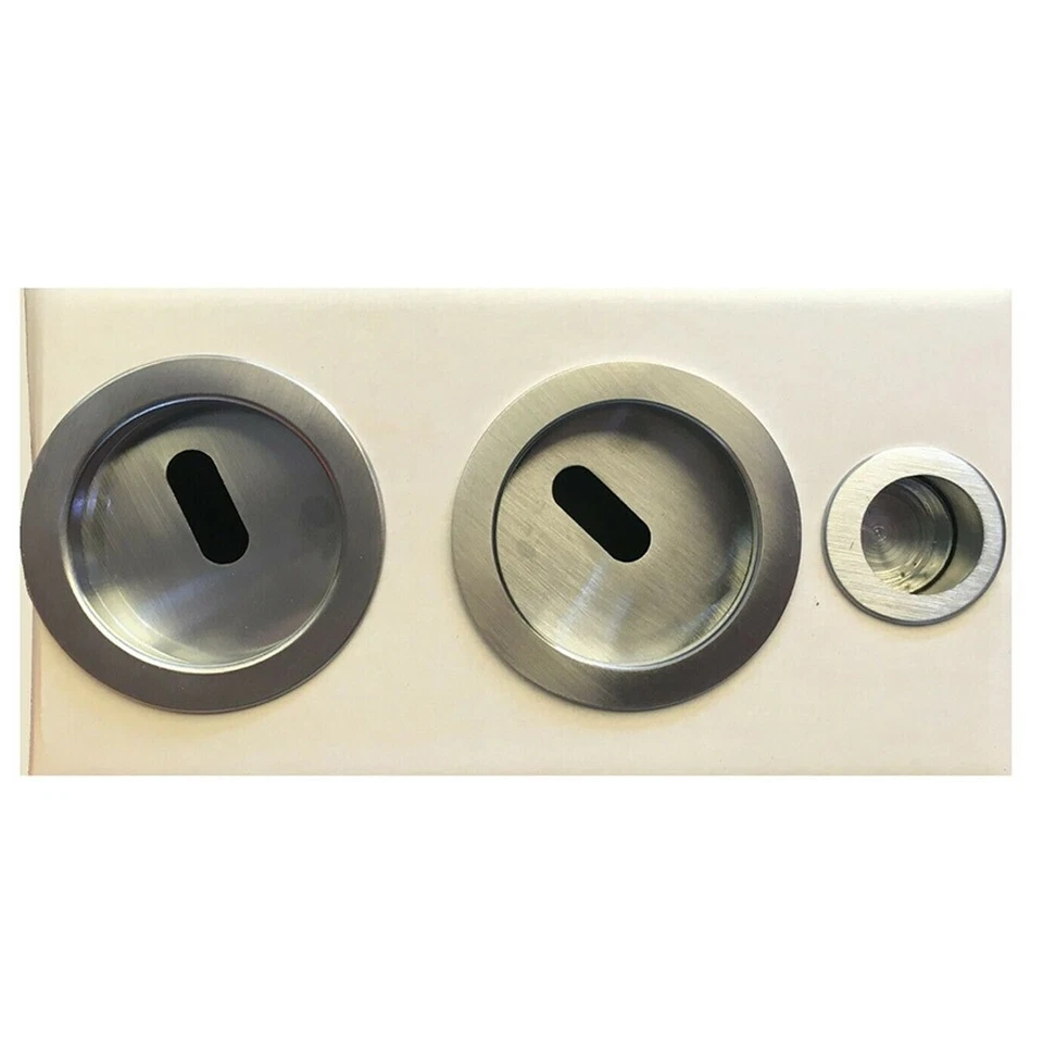 Serratura per porta scorrevole Maniglie tonde Argento Alluminio e chiave Mariva - Immagine 3 di 4