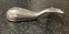 Preloved Signed Hoselton Aluminum Sculpture Whale Figurine 10.5cm Collector Gift