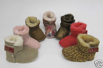 Baby Boys Girls Sheepskin Slippers boots Lia Couture pram shoes  beige red