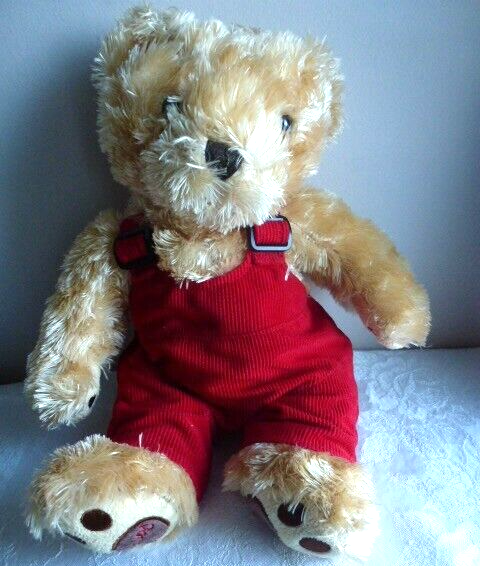 Myers Christmas Bailey Bear 2008 Red Overalls 34cm Australia