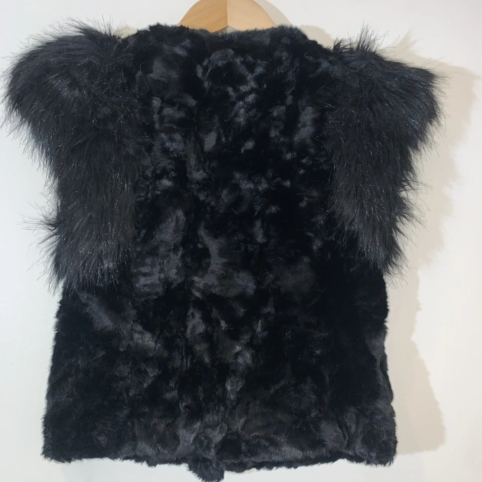 Chaleco Skaist Taylor Mujer XS Negro Imitación Piel Neiman Marcus Target Rocker Recortado Foto 3 de 4