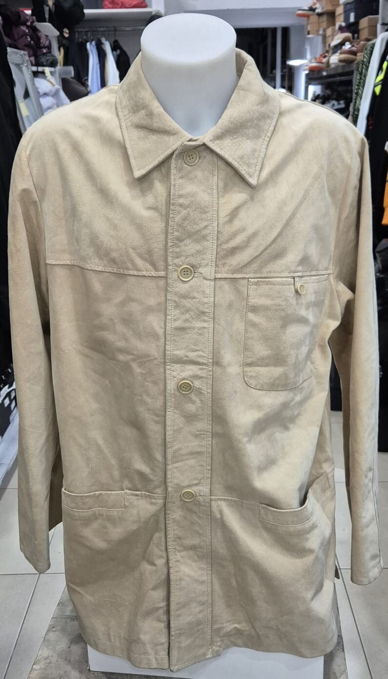 Vintage COLP 21 Beige Leather Jacket for Men Size XXL LLR65