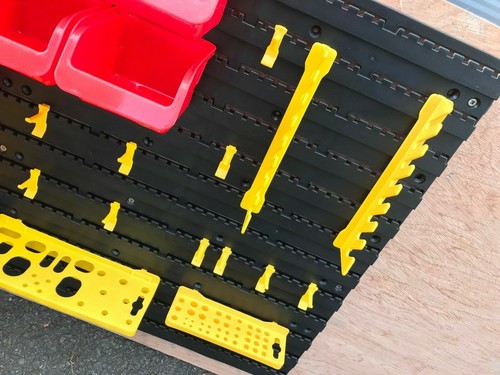 Contenitori in plastica da 44 pezzi con backboard per organizzatore di strumenti di montaggio a parete - Foto 5 di 12