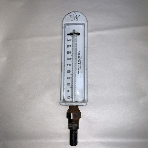 Vintage Henion & Hubbell Hot Water Thermometer  Range 60-260