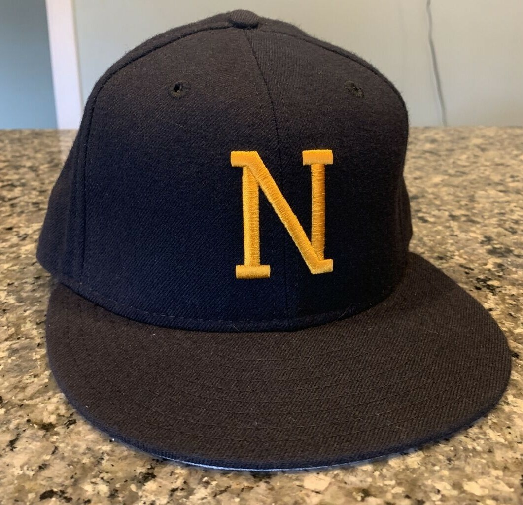70s~80s US NAVY×NEW ERA Navy Midshipmen Hat Cap Fitted Sz 7 New Era 59Fifty Vintage