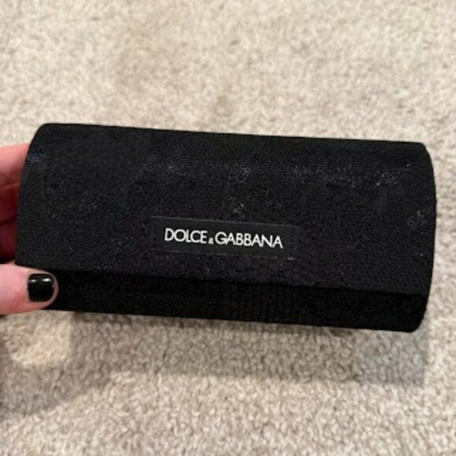Dolce & Gabbana Black Textured Hard Eyewear Glasses Case