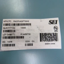 STACKPOLE ELECTRONICS INC  RMCF0402FT33K2 Qty of 6000 per Lot 0402  1%  33.2K OH