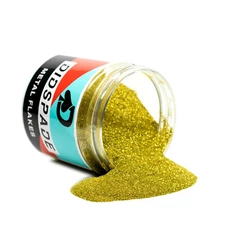 2oz Citron Gold 0.004 Gold Micro Metal Flake - Solvent Resistant Glitter