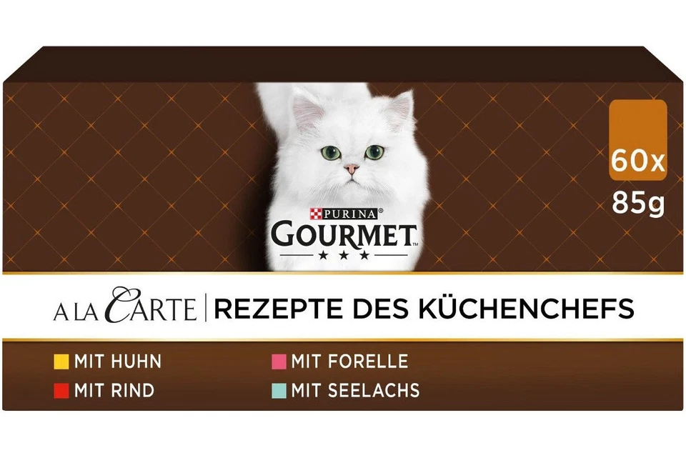 PURINA GOURMET A la Carte Katzenfutter nass Fisch Fleisch Geflügel Mix 120 x 85g - Bild 3 von 4