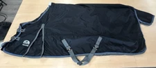 SmartPak Ultimate Turnout Sheet Black With Grey Trim Size 78"
