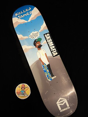RARE Sk8mafia Kellen James Skateboard Deck Simpsons Pimp Suns Homer