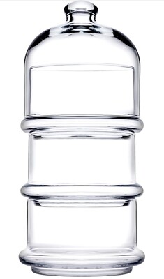 PASABAHCE Patisserie Basic Set 3 stapelbare Behälter mit Kuppel