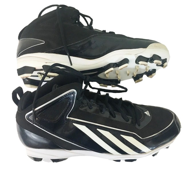Adidas Baseball Cleats Men's 11.5 Black & White SPG 753001 08/12 High