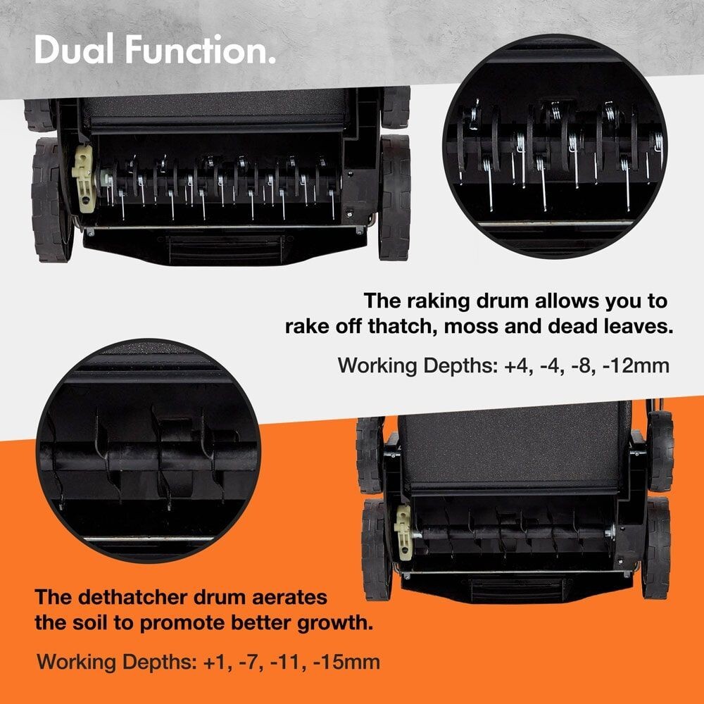 VONHAUS 1500W Electric Lawn Scarifier & Rake 2515109 eBay