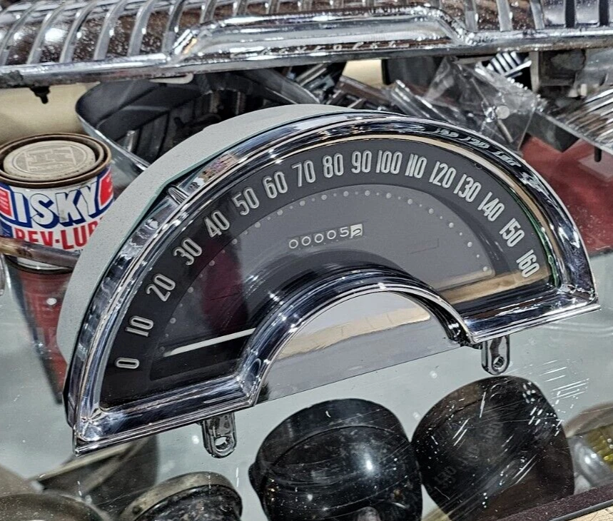 Conjunto de PEDÔMETRO Corvette início de 1958 fabricante de equipamento original 1585438-W datado de 3 de outubro de 1957 vintage - Imagem 4 de 4