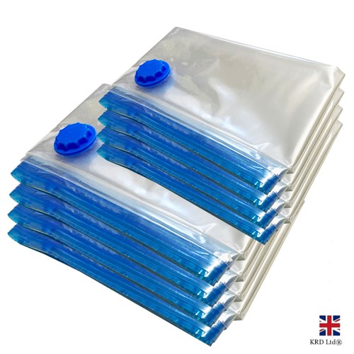Large Vacuum Storage Bags Space Saver Zip Seal Wardrobe Duvet Bedding Organiser eBay
