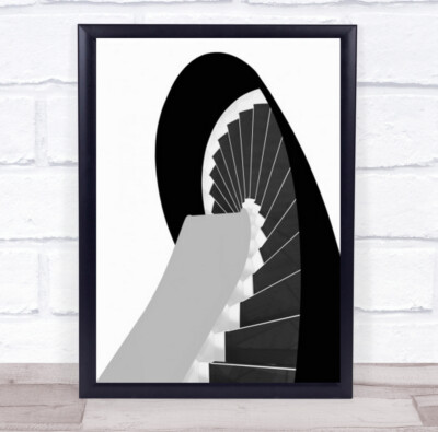 Jump On Top Of Me Grafik Formen Geometrie Abstrakt Treppe Wandkunstdruck