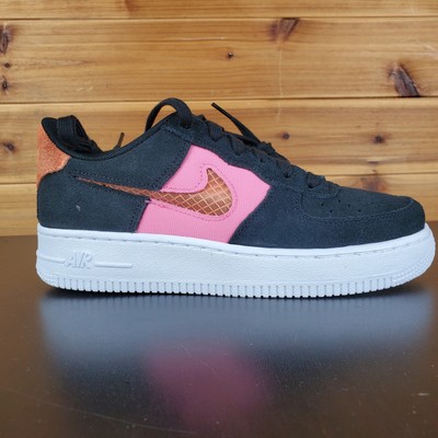 Big Kids Nike Air Force 1 LV8 Casual Shoes Black/Lotus Pink/White/Orange  Trance | eBay