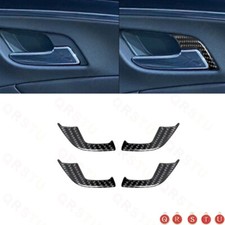 4x Panel de cubierta de moldura de manija de puerta interior de fibra de carbono para Chevy Impala 2014-2020