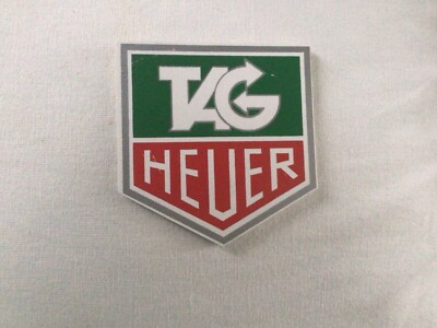 TAG HEUER ロゴプレート used TAG HEUER LOGO SELF STICK THICK BOARD SWISS MADE 4 X 4 ADD TO