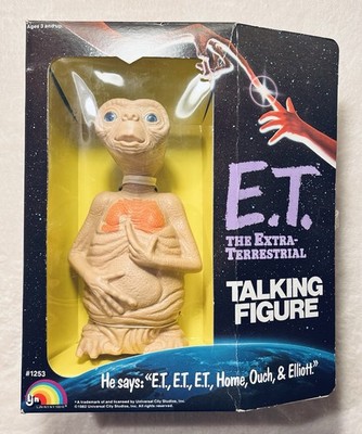   1982 E.T. The Extra-Terrestrial Talking Figure_7'' Pull-String Doll_NEW IN BOX