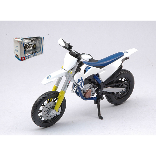 Husqvarna Fs 450 Supermoto Cross 2015 White 1:18 Burago Moto -D- Neues Modell-image