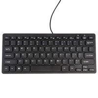 Slim Compact USB Wired Keyboard 78-Key UK Layout For PC Desktop Laptop Computer