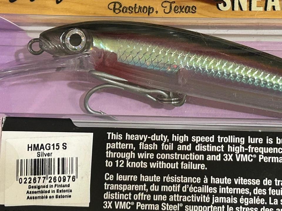 LOTE DE 2 Rapala Husky Magnum HMAG-15 15 cm 36 g 1-1/4 onza color plata pines Foto 4 de 4