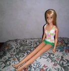 Vintage Mattel Barbie Doll TNT Malibu Francie In Original Tagged Swimsuit