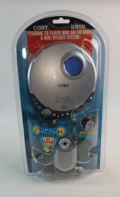 Coby 3 in 1 Personal CD Player AM/FM Radio & Mini Speaker System Model CX-CD1234