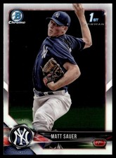 2018 Bowman Chrome Prospects Matt Sauer New York Yankees #BCP102