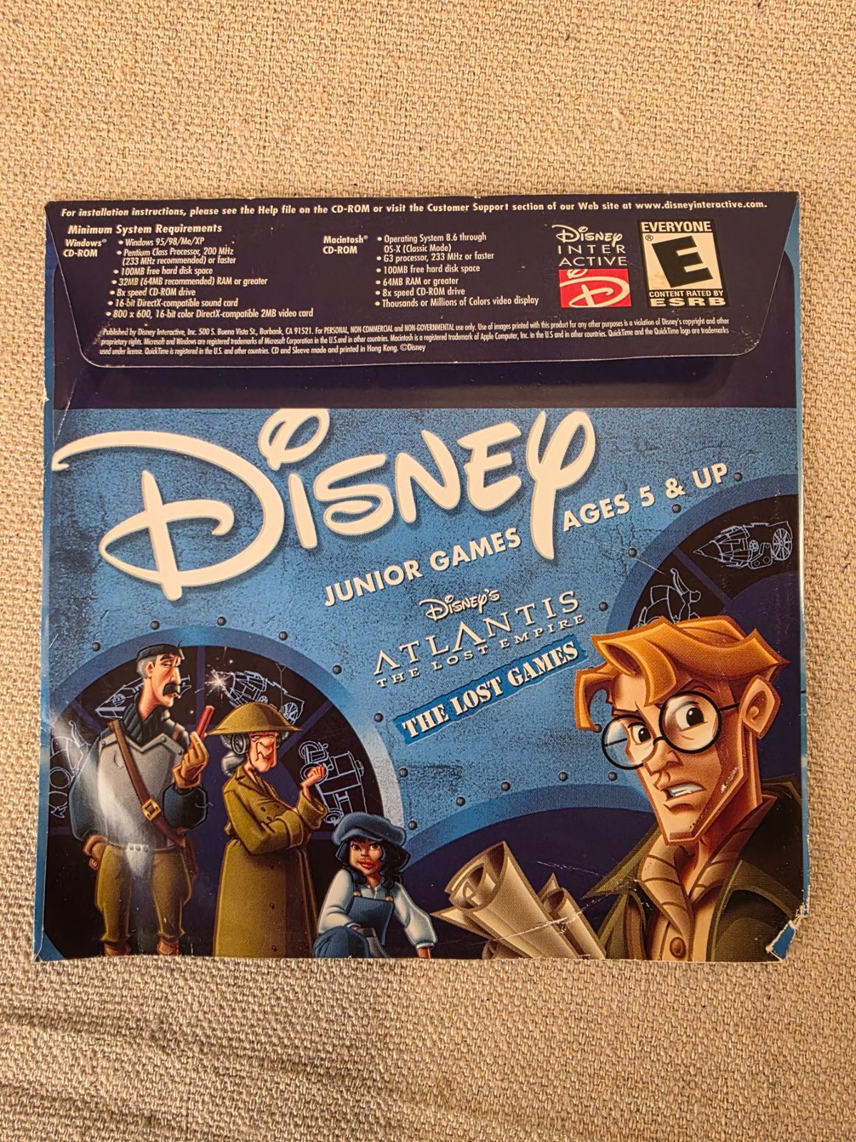 Disney's Atlantis The Lost Empire The Lost Games PC CD-ROM