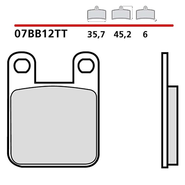 Brembo Hinteres BREMSBELAGE-KIT FUR Suzuki RMX 50 96-03-COD.07BB12TT-image