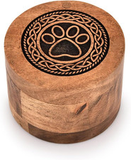 Dog Urn Wooden Pet Memorial Keepsake Cremation Urns for Ashes Pet Urn Wood Keeps
