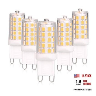 G9 LED Bulb Dimmable 4W, 40 Watt T4 5 Count (Pack of 1) 2700k Soft Warm White