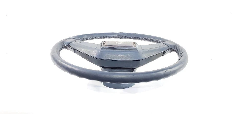 1988 Cadillac Brougham OEM Steering Wheel Blue Leather Has Scratches - Image 3 of 4