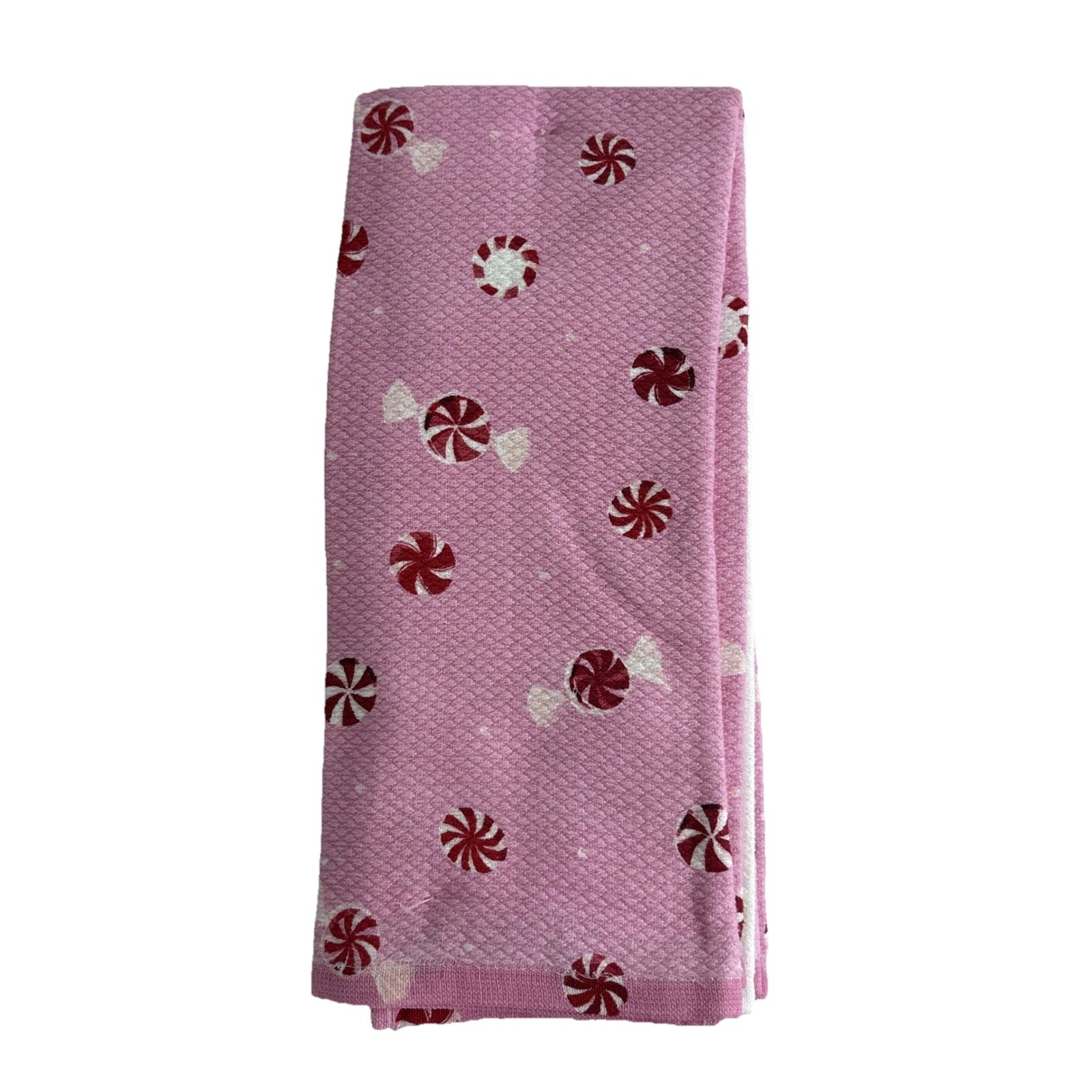 Kate Spade New York Holiday Set Of 3 Hand Towels Peppermint Polka Dots NEW