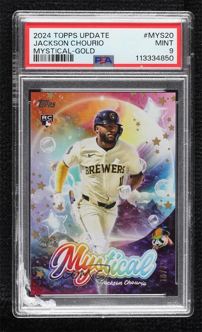 2024 Topps Update Mystical Gold /75 Jackson Chourio #MYS-20 PSA 9 MINT 0ix9